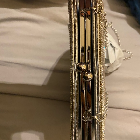 Silver Talen Clutch with Chain - Picture 6 of 8